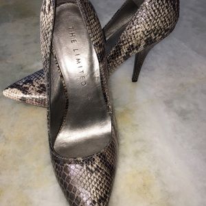 The Limited Snakeskin Print Heels